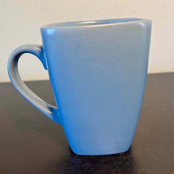 Golden Gate National Parks ART DECO Slate Blue Pottery Embossed Square Mug - Picture 3 of 9